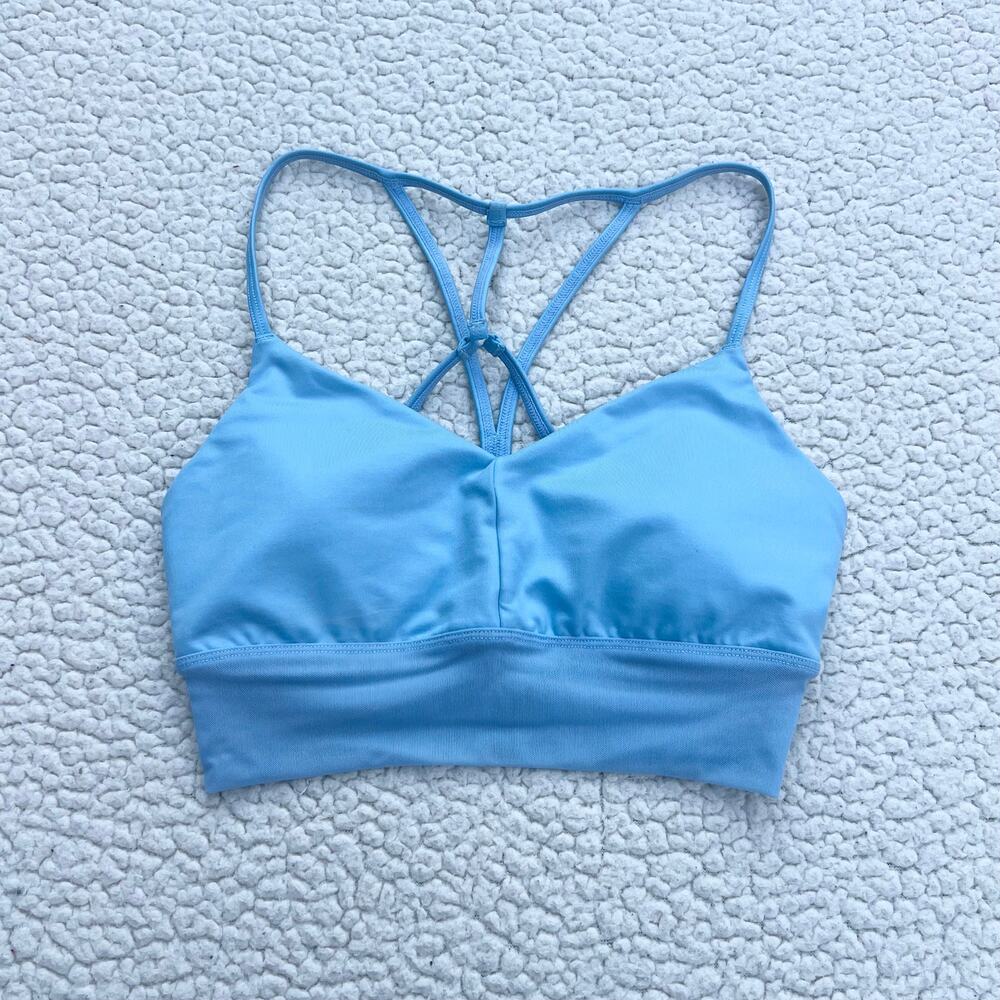 Alo Yoga Blue Lavish Sports Bra